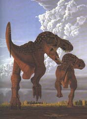 Dos T. rex corriendo